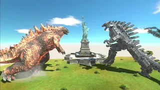 Thermonuclear Godzilla VS Mechagodzilla + Bewilderbeast + Muto + Orga Animal Revolt Battle Simulator