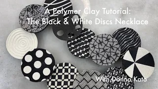 Black and White Series, The Discs Necklace in Polymer Clay #jewelry