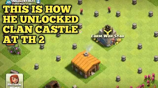 How to Unlock Clan Castle at Th 2❓ | With NO HACK | Clash of Clans | Dingra Gaming