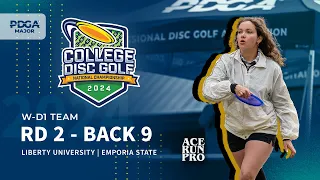 2024 College Disc Golf National Championships | W-DI Team R2B9 | Liberty University, Emporia State