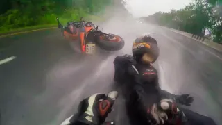 Bike Saves Girlfriend After Crash In Rain Great Partner