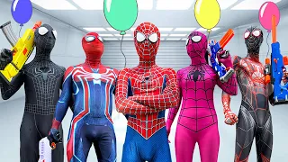 PRO 5 SUPERHERO TEAM || All Spider-Man , Go To Trainning Nerf Gun !!! ( Nerf First Person Shooter )