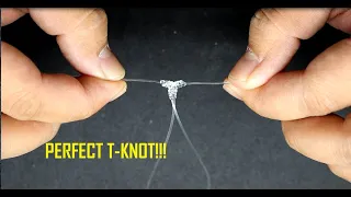HOW TO TIE A PERFECT T-KNOT for Your fishing RIG!!!