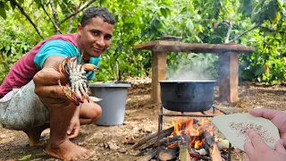 CATCHING AND PREPARING ARATU, (the red crab) WITH GREEN PAPAYA