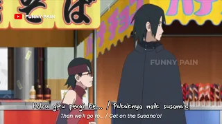 Sarada pengen naik susano'o