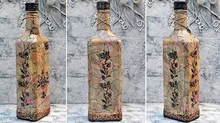 Интересный декор бутылки, такого вы еще не видели