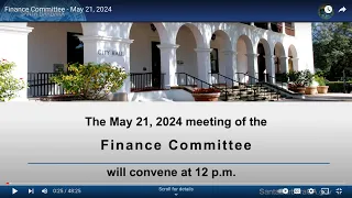 Finance Committee - May 21, 2024