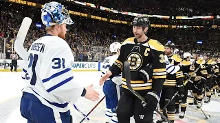 Bruins, Maple Leafs shake hands after Boston advances with Game 7 win