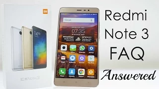 Xiaomi Redmi Note 3 FAQ after 5 days of use