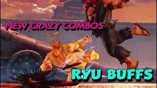 SFV CE ~ NEW Ryu SFV COMBO'S!!! - RYU Definitive Update BUFFS!!! [Ryu definitely Top 5]