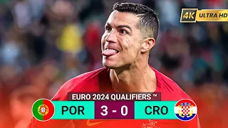 Portugal vs Croatia 3-0 | Ronaldo Hattrick EURO 2024 Qualifiers Highlights & Goals