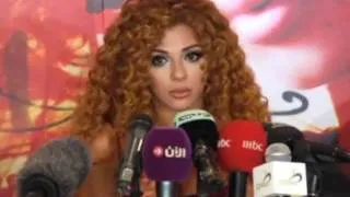 Myriam Fares Dubai Press Conference ميريام فارس