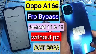 Oppo A16e Frp Bypass Android 11 without pc | Oppo CPH2421 Google Account bypass 2023