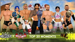 Wr3d 2k20-Wrestlemania37(night 1&2) and Nxt Takeover Stand and Deliver(night 1&2) Top 20 moments