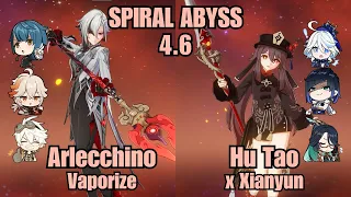 C0 Arlecchino Vaporize & Hu Tao (N2CJP) x Xianyun | Spiral Abyss | Genshin Impact 4.6