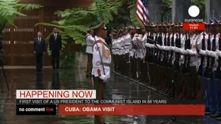 Histórico: el himno de EEUU resuena en el Palacio de la Revolución de La Habana.