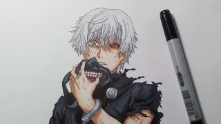 Drawing Kaneki Ken from Tokyo Ghoul