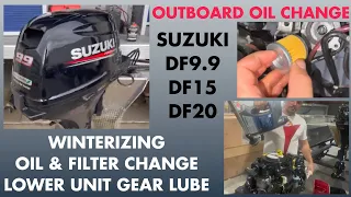 Oil Change for Suzuki Outboards 9.9 hp, 15 hp, & 20 hp - Winterization