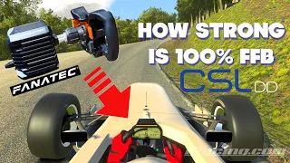 How Strong Is 100% FFB On NEW Fanatec CSL DD?? FIRST IMPRESSIONS!!