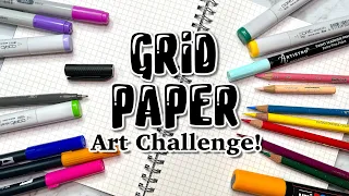 DRAWING on GRAPH PAPER?! - Grid Paper Art Challenge