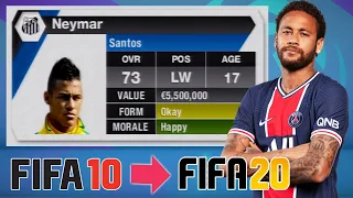 SIGNING NEYMAR IN EVERY FIFA CAREER MODE (From FIFA 10 to FIFA 20)