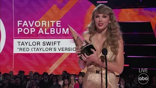 Taylor Swift Accepts the 2022 AMA for Favorite Pop Album - The American Music Awards