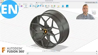 Fusion 360 | Moldeling a 3D Lamborghini Wheel | Quick and Simple