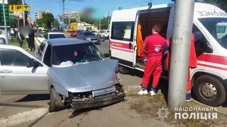 Троє людей травмувалися у ДТП на перехресті вулиць Гончара та Сінної у Полтаві