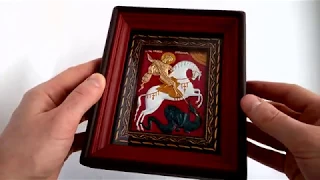 Икона Георгия Победоносца (с багетом)