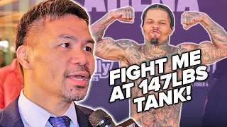 Manny Pacquiao TELLS GERVONTA DAVIS come to 147 to FIGHT ME!