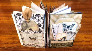 Greeting Cards Junk Journal Tutorial - Kettle Stitch Binding