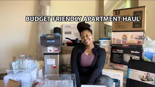 BUDGET FRIENDLY NEW APARTMENT HAUL + 1ST APT TIPS | Home Goods, Amazon, Target Items | Moving vlog