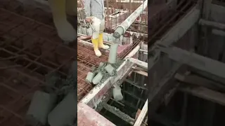 Poor concrete stuck in pipe #shortvideo #construction #pouringconcrete #concrete #concretework