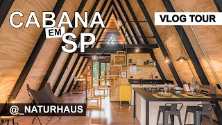 NATUR HAUS - UM SONHO DE CABANA PERTINHO DE SP - VLOG TOUR