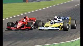 Ferrari F1 2018 vs Renault F1 1981 - Monza