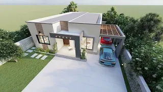 Simple House | House design idea | 16m x 9.95m (159sqm) | 3Bedroom| Plot size 30m x 15m