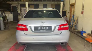 Mercedes E350 with mid muffler delete and dual Guerrilla Bypass