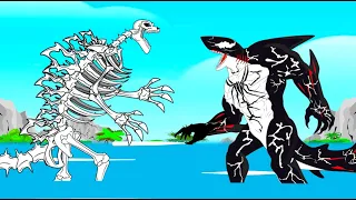 Evolution Of SHARKZILLA VENOM Vs Evolution Of GHOSTZILLA | Godzilla Cartoon Compilation