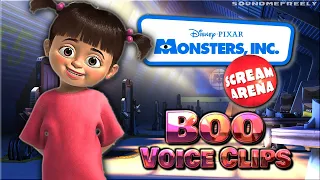 All Boo Voice Clips • Monsters, Inc. Scream Arena • All Voice Lines • 2002 (Mary Gibbs)