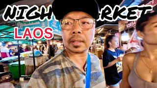 Exploring Laos Street Food Night Market | Sihom Vientiane Center Point Night Market #laostreetfood