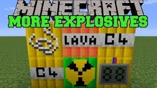 Minecraft: MORE EXPLOSIVES (TNT, MISSILES, BOMBS) More Explosives Mod Showcase