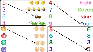 123 numbers matching | math worksheet for lkg ukg class | toppo kids