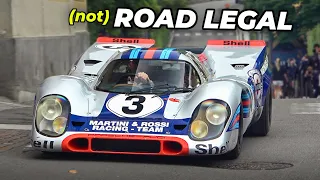 $16M Porsche 917K Racecar driving on the road!