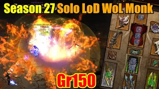 Season 27 | Solo LoD WoL Monk | Gr150