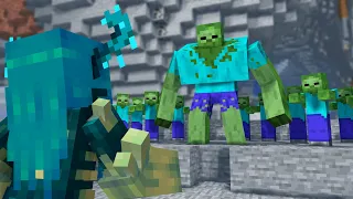 Warden Girl vs Mutant Zombie - Minecraft Animation