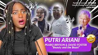 Putri Ariani ft  Peabo Bryson  - “Beauty and the Beast” (David Foster) | 2023 | SINGER REACTION