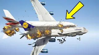 A380 Pilot Makes Terrible Mid Air Collision With Boeing 747 | GTA 5