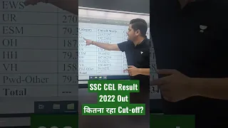 SSC CGL Result 2022 Out | Cutoff for CGL 2022 | SSC Result #ssc #ssccgl cgl