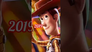 woody in toy story evolution from 1995 to 2019