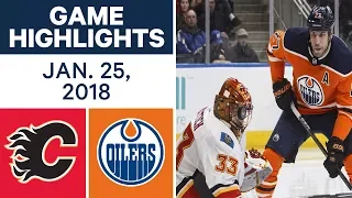 NHL Game Highlights | Flames vs. Oilers - Jan. 25, 2018